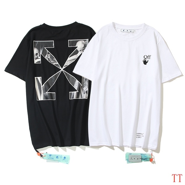 Off-White Short-sleeve T-shirt in Black and White