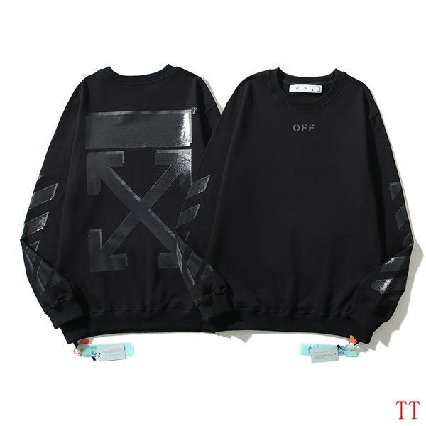Off-White Black Crewneck Sweatshirt with Arrow Print