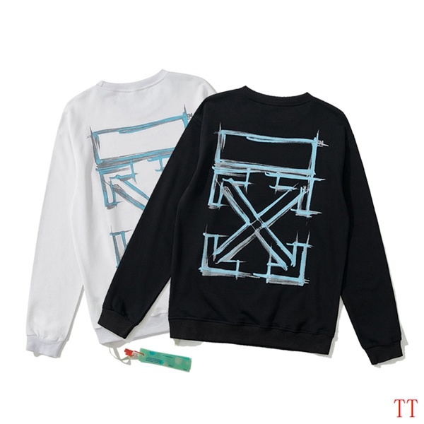 Off-White crewneck sweatshirt with blue arrow print - Black, White