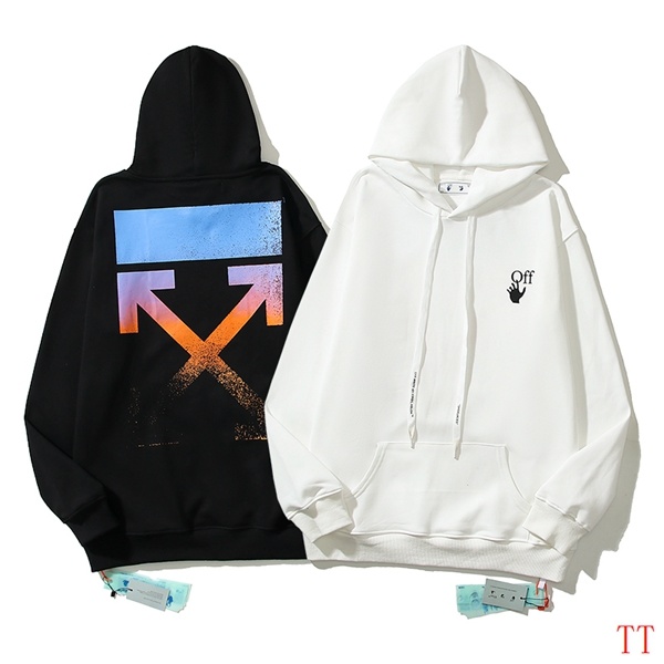 Off-White hooded sweatshirt with gradient arrow print - Black, White