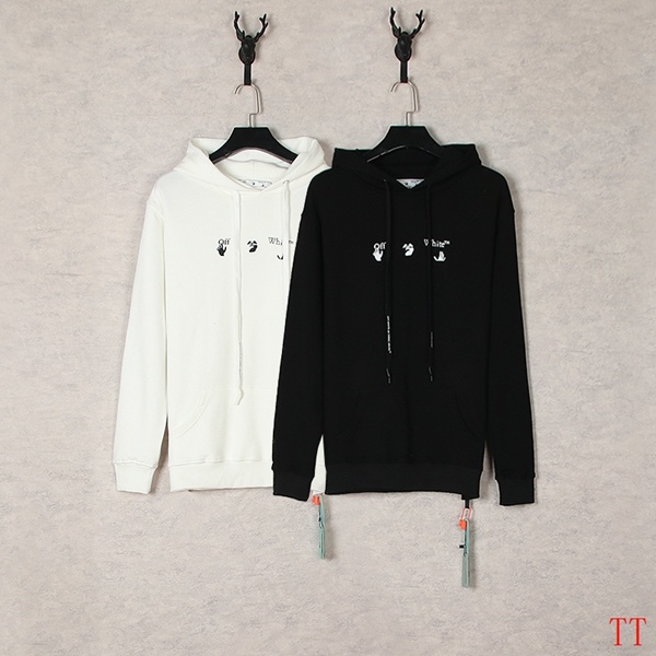 Off-White hooded sweatshirt with graphic print - White, Black