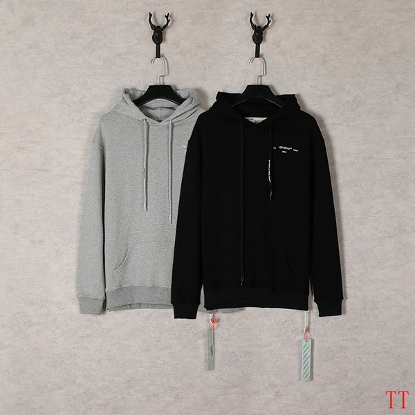 Off-White hooded sweatshirt in black and grey