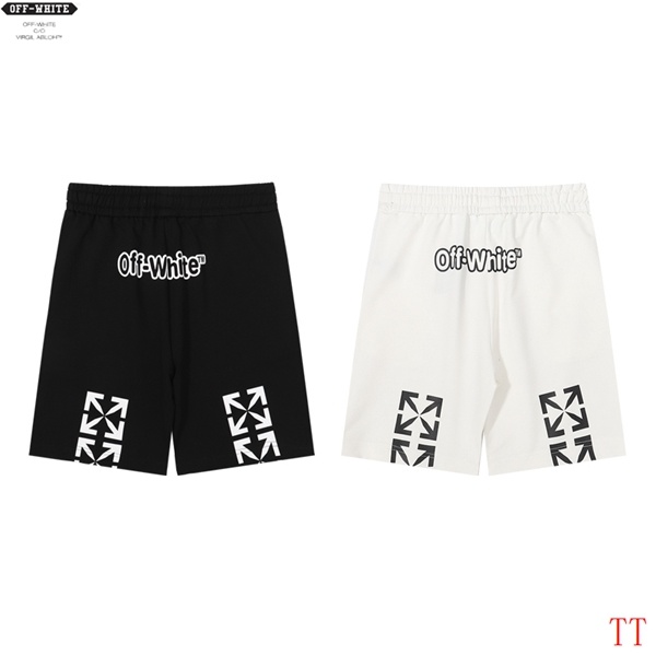 Off-White Printed Shorts in Black and White