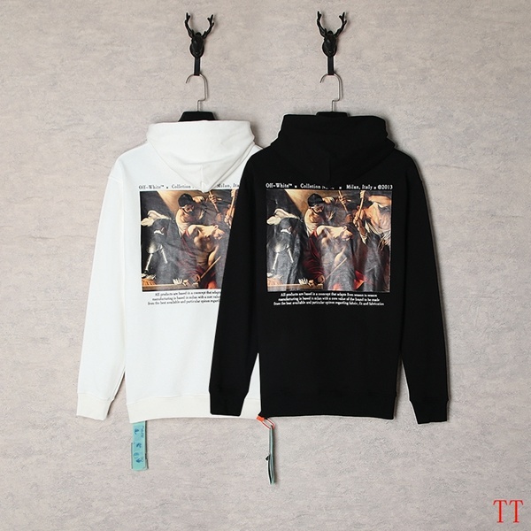 Off-White hooded sweatshirt with classical art print - White, Black